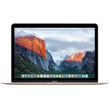 Лаптоп Apple MacBook (Z0SR0002H/BG)(златист), дву-ядрен Skylake Intel Core m3-6Y30 0.9/2.2GHz, 12.0" (30.48 cm) IPS Retina Display, 8GB, 512GB SSD, USB 3.1 (Type-C), OS X El Capitan, 0.92kg | JAR Computers Apple MacBook (Z0SR0002H/BG)