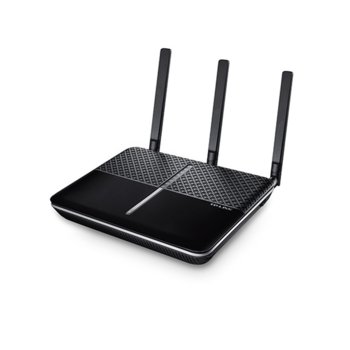 Рутер TP-Link Archer VR900, 1900Mbps, 2.4GHz(600 Mbps)/5GHz(1300 Mbps), Wireless AC, 3x LAN 1000, 1x RJ-11, 2x USB 3.0, 3x 3dBi сваляеми външни антени | JAR Computers TP-Link Archer VR900