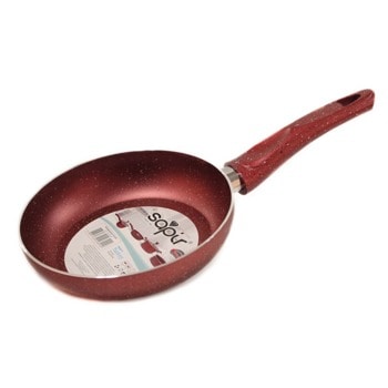 Универсален тиган Sapir SP 1319 AL28, мраморно покритие, 28cm, червен | JAR Computers SAPIR SP 1319 AL28