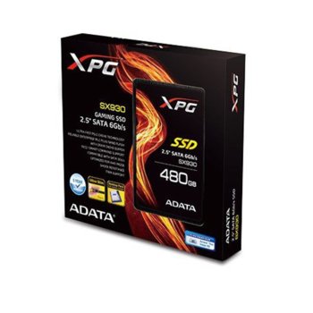 Памет SSD 480GB ADATA XPG SX930 SATA3, MLC, 6Gb/s, 2.5" (6.35 cm) | JAR Computers ADATA SSD SX930 480G SATA3 XPG