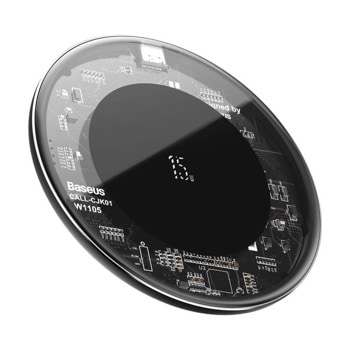 Поставка за безжично зареждане Baseus WXJK-BA02, от USB C(ж) към безжично зареждане, черна | JAR Computers Baseus WXJK-BA02
