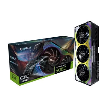 Видео карта Nvidia GF RTX 5080, 16GB, Palit GameRock, OC, PCI-E 5.0, GDDR7, 256-bit, DisplayPort, HDMI | JAR Computers Palit GF RTX 5080 GameRock OC NE75080T19T2-GB2030G