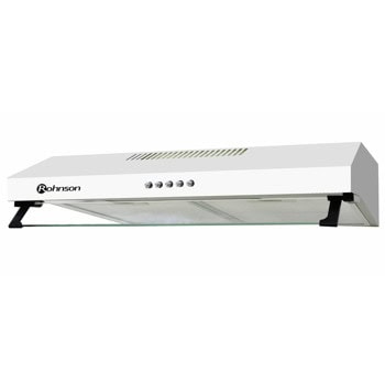 Абсорбатор Rohnson R 2004, свободностоящ, стандартен, енергиен клас Е, 2 мотора (2х 80W), въздухопоток 400 m3/h, 3-слойни алуминиеви миещи се филтри, бял | JAR Computers Rohnson R-2004