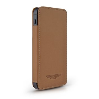 Aston Martin Leather Case iPhone SE (5S)- camel