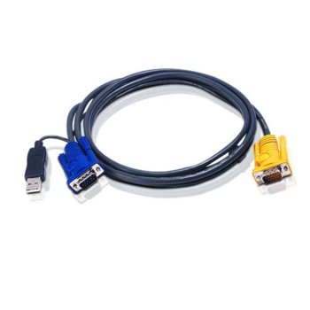 KVM кабел ATEN 2L-5202UP, VGA(м) + USB A(м) към SPHD15(м), 1.8 м | JAR Computers ATEN 2L-5202UP