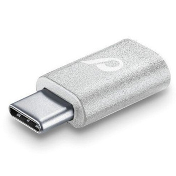 Адаптер Cellularline MicroUSB - USB Type-C, от USB C(м) към MicroUSB(ж), бял | JAR Computers Адаптер Cellularline MicroUSB - USB Type-C
