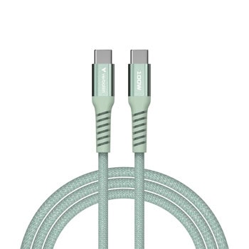 Кабел Verbatim Sync & Charge Magnetic, от USB-C(м) към USB-C(м), 1.2m, 100W, зелен | JAR Computers Verbatim 31855