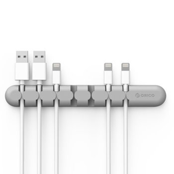 Органайзер за кабели Orico CBS7-GY, разделен на 7 части, сив | JAR Computers Orico CBS7 Gray