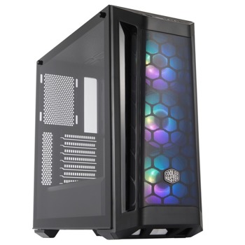 Кутия Cooler Master MasterBox MB511 RGB, ATX/Micro-ATX/Mini-ITX, 2x USB 3.0, порзорец, черна, без захранване | JAR Computers Cooler Master MasterBox MB511 RGB