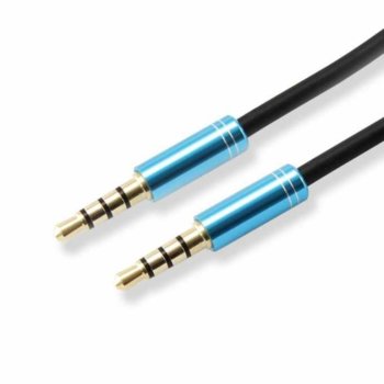 Kабел SBOX 3535-1.5BL, Jack(м) 3.5mm към Jack(м) 3.5mm, 1.5м, син | JAR Computers SBOX 3535-1.5BL Jack(м) 3.5mm към Jack(м) 3.5mm