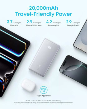 anker zolo, 20000mah, 22.5w, qc + pd (черен)