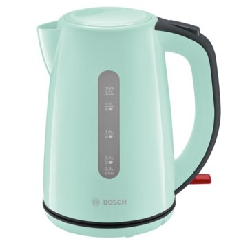 Електрическа кана Bosch TWK7502, 1.7 л. обем, филтър за варовик, 2200 W, зелена | JAR Computers Bosch TWK7502
