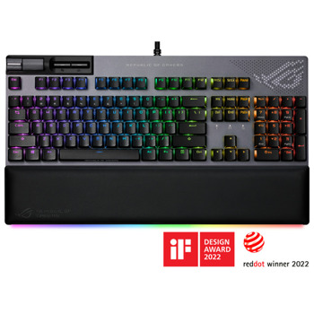 Клавиатура Asus ROG Strix Flare II Animate RGB, механична, ROG NX Red, RGB подсветка, черна image
