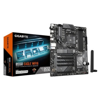 Дънна платка GIGABYTE B550 EAGLE WIFI6, B550, AM4, DDR4, PCI-E 4.0, (HDMI), 4 x SATA 6Gb/s, 2 x M.2, Bluetooth 5.3, Wi-Fi 6, ATX | JAR Computers Дънна платка GIGABYTE B550 EAGLE WIFI6