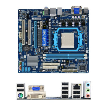 Дънна платка Gigabyte MA78LMT-S2, AMD 760G, AM3, DDR3, VGA+PCI-E (DVI), SB7.1, Lan1000, SATA RAID 0,1, 10, mATX | JAR Computers Gigabyte MA78LMT-S2