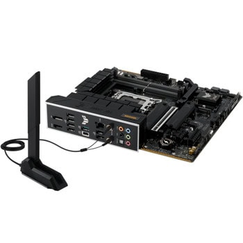 Дънна платка Asus TUF Gaming B760M-PLUS WIFI II, B760M, LGA1700, DDR5, PCI-E 5.0 (DP&HDMI), 3x M.2, 4x SATA 6Gb/s, 1x USB 3.2 Gen 2x2 Type-C, 1x USB 3.2 Gen 2 Type-A, 2.5GbE LAN, Wi-Fi 6E, Bluetooth 5.3, Micro ATX | JAR Computers Asus TUF GAMING B760M-PLUS WIFI II 90MB1HE0-M0EAY0