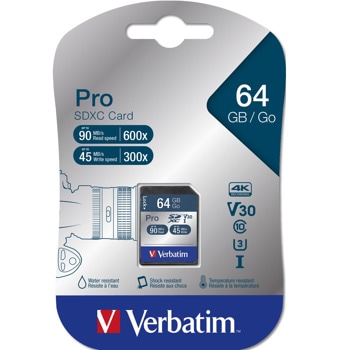 Verbatim 64GB SDXC Pro Class 10 UHS I 47022