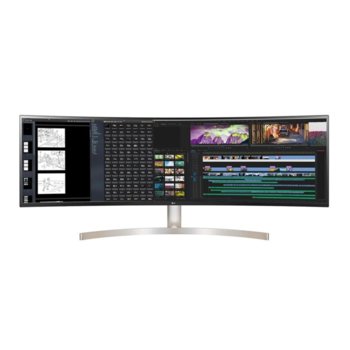Монитор LG 49WL95C-W, 49" (124.46cm) IPS панел, Dual QHD, 5ms, 350cd/m2, 1000:1, DisplayPort, HDMI, USB Type C, Headphone jack | JAR Computers LG 49WL95C-W
