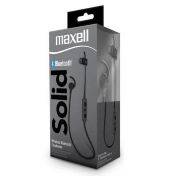 Слушалки Maxell BT100 SOLID, микрофон, Bluetooth, тип "тапи", черни | JAR Computers Maxell BT100 SOLID Black