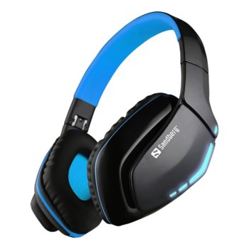 Слушалки Sandberg Blue Storm, Bluetooth, микрофон, черни | JAR Computers Sandberg Blue Storm (126-01) Black
