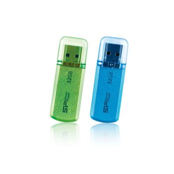 Памет 16GB USB Flash, Silicon Power Helios, зелена | JAR Computers Silicon Power Helios Green 16GB