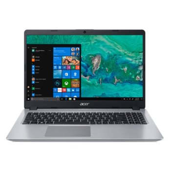 Лаптоп Acer Aspire 5 NC-A515-52G-380A (NX.H5LEX.002)(сребрист), двуядрен Whiskey Lake Intel Core i3-8145U 2.10/3.90 GHz, 15.6"(39.62 cm) Full HD IPS дисплей & GF MX130 2GB (HDMI), 8GB DDR4, 1TB HDD, 1x USB-C, Linux, 1.9 kg | JAR Computers Acer Aspire 5 NC-A515-52G-380A