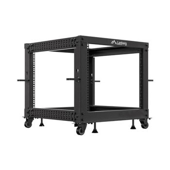 Комуникационен шкаф Lanberg OR01-6109-B, 19", 9U, 57.7 x 65.7 x 60 cm, товароносимост до 600кг, черен | JAR Computers Lanberg OR01-6109-B