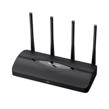 Рутер Mercusys MR27BE, 3600Mbps, 2.4GHz (688Mbps)/ 5GHz (2880Mbps), Wireless BE, 2x LAN 10/100/1000Mbps, 1x LAN 100/1000/2500Mbps, 1x WAN 100/1000/2500Mbps, 4x външни антени | JAR Computers Mercusys MR27BE BE3600
