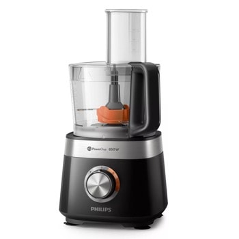 Кухненски робот Philips HR7530, 850W, 2 скорости, 2.1 л. капацитет, система за съхранение на кабела, Технология PowerChop, 31 функции, черен | JAR Computers Philips HR7530/10