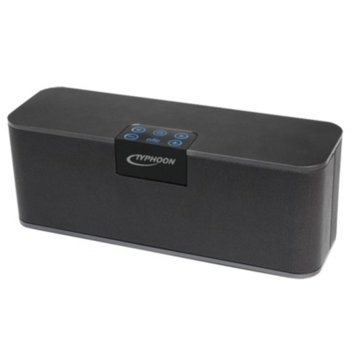 Тонколона Typhoon TM001, 2.0, 20W, Bluetooth 4.0, NFC, AUX, преносима, черна | JAR Computers Typhoon TM001 Bluetooth NFC 2x 10 W
