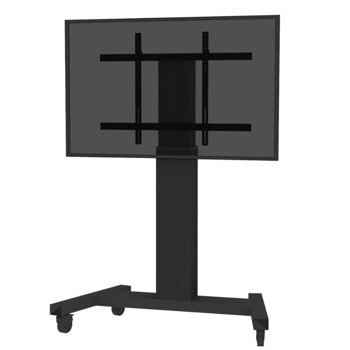Стойка за телевизор NewStar Motorised Mobile Floor Stand (PLASMA-M2250BLACK), за под, за екрани от 42" до 100", VESA 800x600, регулируема, черна | JAR Computers NewStar Motorised PLASMA-M2250BLACK