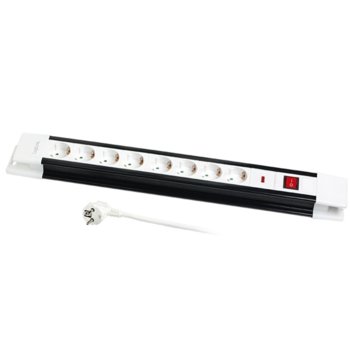 Разклонител LogiLink LPS207, 8 гнезда, 3м кабел, защита от деца, бял | JAR Computers LogiLink LPS207