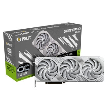 Видео карта Nvidia GF RTX 4070 Ti, 12GB, Palit GamingPro White OC, PCI-E 4.0, GDDR6X, 192-bit, DisplayPort, HDMI | JAR Computers Palit GeForce RTX 4070 Ti GamingPro White OC