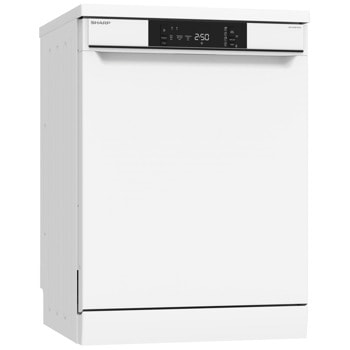 Съдомиялна Sharp QW-NA1BF47EW, клас E, 13 комплекта, 3 програми, 2 температури, антибактериална защита, бяла | JAR Computers Sharp QW-NA1BF47EW
