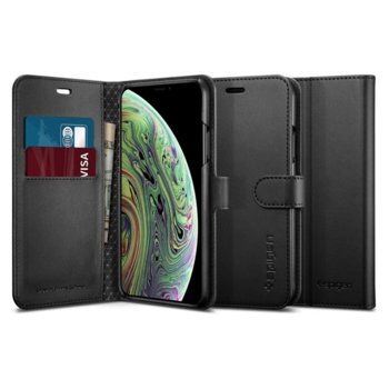 Spigen Wallet S Case iPhone XS/ X (черен)