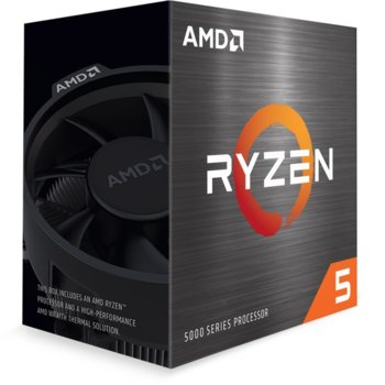 Процесор AMD Ryzen 5 5600X, шестядрен (3.7/4.6GHz, 32MB Cache, AM4) BOX, с Wraith Stealth | JAR Computers AMD Ryzen 5 5600X 100-100000065BOX 730143312042