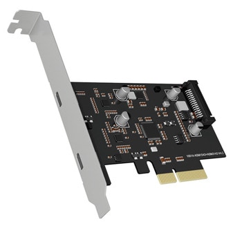 Контролер RaidSonic IB-PCI1902-C31, от PCIe 3.0 (x4) към 2x USB Type-C 3.2 (Gen 2)(ж) image