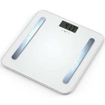 Електронен кантар Hausberg HB-6004AB, натоварване до 180 кг, функция BMI, стъкло, бял image