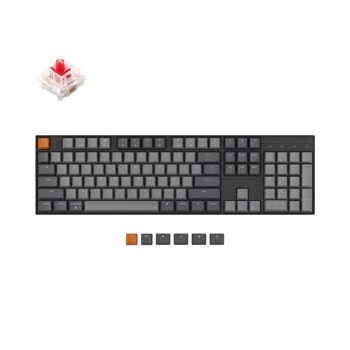 Клавиатура Keychron K10 Hot-Swappable, бежични, гейминг, Gateron Red Switch, RGB подсветка, черна, USB/Bluetooth image