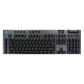 Клавиатура Logitech G915 X Lightspeed (920-012709), жична/безжична, механична, гейминг, RGB подсветка, US подредба, черна, USB, Bluetooth | JAR Computers Logitech G915 X Lightspeed Black US 920-012709