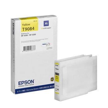 Касета за Epson WorkForce Pro WF-6xxx - Yellow - P№ C13T908440 - Заб.: 4 000k, 39 ml. | JAR Computers Epson (C13T908440) Yellow