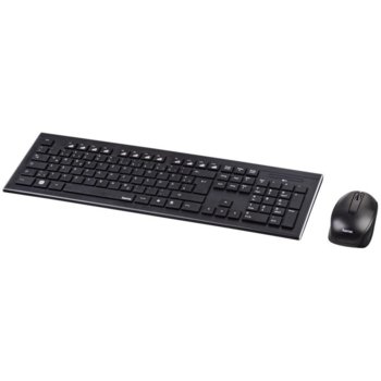 Комплект клавиатура и мишка Hama Cortino, безжични, USB, черни image