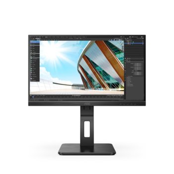 Монитор AOC 27P2C, 27" (68.58 cm) IPS панел, 75Hz, Full HD, 4ms, 20000000 :1, 250 cd/m2, DisplayPort, HDMI, USB Type C | JAR Computers AOC 27P2C