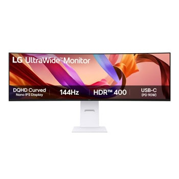 Монитор LG 49U950A-W, 49" (124.46 cm), IPS панел, 144Hz, DQHD, 5ms, 400cd/m2, DisplayPort, HDMI, USB | JAR Computers LG 49U950A-W