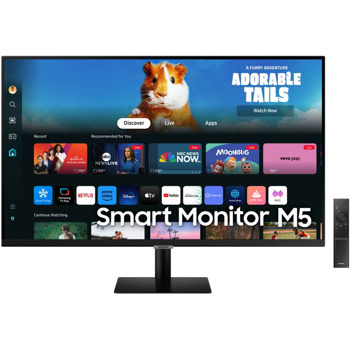 Монитор Samsung Smart Monitor M5 LS-32DM500E (2024), 32" (81.28cm) VA панел, Full HD, 4ms, HDR10, 250cd/m2, HDMI, USB Hub, Wi-Fi, Bluetooth | JAR Computers Samsung Smart Monitor M5 M50D LS32DM500EUXDU