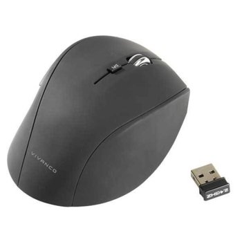Мишка Vivanco 36640, безжична, оптична (1600 dpi), 10м обхват, черна, USB image