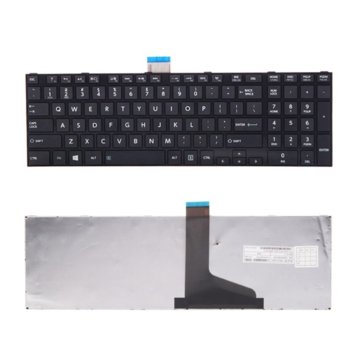 Клавиатура за лаптоп Toshiba, съвместима със серия Satellite C850 C855 C850D L850 L850D Черна със Черна Рамка с Кирилица | JAR Computers Клавиатура за лаптоп Toshiba Satellite C850 C855