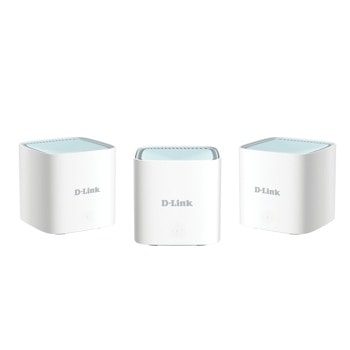 Wi-Fi Mesh система D-Link EAGLE PRO M15-3 (3 Pack), 1500 Mbps, 2.4GHz (300 Mbps)/ 5GHz (1200 Mbps), Wireless AX, 1x LAN1000, 1x WAN1000, 4 вътрешни антени image