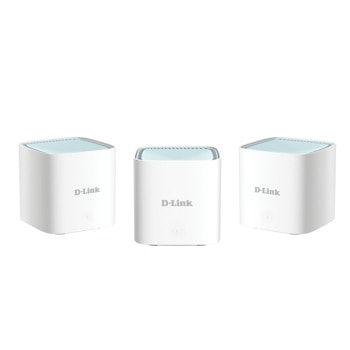 Wi-Fi Mesh система D-Link EAGLE PRO M15-3 (3 Pack), 1500 Mbps, 2.4GHz (300 Mbps)/ 5GHz (1200 Mbps), Wireless AX, 1x LAN1000, 1x WAN1000, 4 вътрешни антени | JAR Computers D-Link EAGLE PRO AI AX1500 Mesh System - 3 Pack