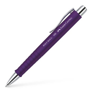 Химикалка Faber-Castell Poly Ball XB, 0.6 mm дебелина на писане, син цвят на писане, лилава | JAR Computers Faber-Castell Химикалка Poly Ball XB лилава